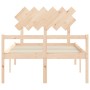 Doppelbett für Senioren mit Kopfteil aus Massivholz von , Betten und Lattenroste - Ref: Foro24-3195516, Preis: 134,43 €, Raba...