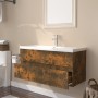 Smoked oak plywood bathroom cabinet with sink by , bathroom vanities - Ref: Foro24-3152879, Price: 236,13 €, Discount: %