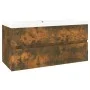 Mueble de baño con lavabo madera contrachapada roble ahumado de , Tocadores de baño - Ref: Foro24-3152879, Precio: 219,51 €, ...
