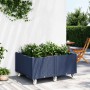 Jardinera con ruedas PP azul gris 100x80x54 cm en Maceteros y jardineras | Comprar online en Foro24