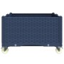 Jardinera con ruedas PP azul gris 100x80x54 cm en Maceteros y jardineras | Comprar online en Foro24