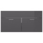Mueble con lavabo madera de ingeniería gris brillante de , Tocadores de baño - Ref: Foro24-3070846, Precio: 223,84 €