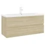 Furniture with engineered wood Sonoma oak sink by , bathroom vanities - Ref: Foro24-3071660, Price: 325,32 €, Discount: %