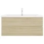 Furniture with engineered wood Sonoma oak sink by , bathroom vanities - Ref: Foro24-3071660, Price: 325,32 €, Discount: %