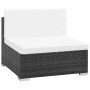Set muebles de jardín 7 piezas y cojines ratán sintético negro de vidaXL, Conjuntos de jardín - Ref: Foro24-44596, Precio: 61...