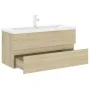 Furniture with engineered wood Sonoma oak sink by , bathroom vanities - Ref: Foro24-3071660, Price: 325,32 €, Discount: %