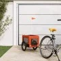Bicycle pet trailer, iron frame, Oxford fabric, orange and black. by , pet strollers - Ref: Foro24-93914, Price: 94,34 €, Dis...