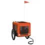 Bicycle pet trailer, iron frame, Oxford fabric, orange and black. by , pet strollers - Ref: Foro24-93914, Price: 94,34 €, Dis...