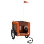 Bicycle pet trailer, iron frame, Oxford fabric, orange and black. by , pet strollers - Ref: Foro24-93914, Price: 94,34 €, Dis...