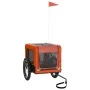 Bicycle pet trailer, iron frame, Oxford fabric, orange and black. by , pet strollers - Ref: Foro24-93914, Price: 94,34 €, Dis...