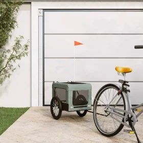 Bicycle pet trailer, iron frame, Oxford fabric in gray and black. by , pet strollers - Ref: Foro24-93916, Price: 99,60 €, Dis...