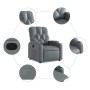 Gray synthetic leather recliner by , Armchairs - Ref: Foro24-372506, Price: 202,42 €, Discount: %
