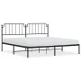 Estructura de cama con cabecero metal negro 193x203 cm de , Camas y somieres - Ref: Foro24-373893, Precio: 99,85 €, Descuento: %