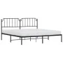 Estructura de cama con cabecero metal negro 193x203 cm de , Camas y somieres - Ref: Foro24-373893, Precio: 99,85 €, Descuento: %