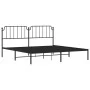 Estructura de cama con cabecero metal negro 193x203 cm de , Camas y somieres - Ref: Foro24-373893, Precio: 99,85 €, Descuento: %