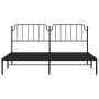 Bed frame with black metal headboard 193x203 cm by , Beds and slatted bases - Ref: Foro24-373893, Price: 101,28 €, Discount: %