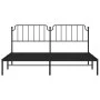 Estructura de cama con cabecero metal negro 193x203 cm de , Camas y somieres - Ref: Foro24-373893, Precio: 99,85 €, Descuento: %