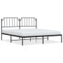 Estructura de cama con cabecero metal negro 180x200 cm de , Camas y somieres - Ref: Foro24-373891, Precio: 106,50 €, Descuent...