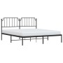 Estructura de cama con cabecero metal negro 180x200 cm de , Camas y somieres - Ref: Foro24-373891, Precio: 106,50 €, Descuent...