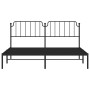 Estructura de cama con cabecero metal negro 180x200 cm de , Camas y somieres - Ref: Foro24-373891, Precio: 106,50 €, Descuent...