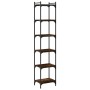 Bookcase with 6 smoked oak engineered wood shelves, measuring 40x30x188cm. by , Bookcases and shelves - Ref: Foro24-837644, P...