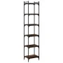 Librería 6 estantes madera ingeniería roble ahumado 40x30x188cm de , Librerías y estanterías - Ref: Foro24-837644, Precio: 60...