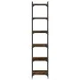 Bücherregal 6 Regale Holzwerkstoff Räuchereiche 40x30x188cm von , Bücherregale und Regale - Ref: Foro24-837644, Preis: 60,90 ...