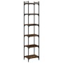 Bookcase with 6 smoked oak engineered wood shelves, measuring 40x30x188cm. by , Bookcases and shelves - Ref: Foro24-837644, P...