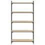 Bookcase with 5 shelves made of Sonoma oak engineered wood, measuring 80x30x154 cm. by , Bookcases and shelves - Ref: Foro24-...