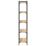 Bookcase with 5 shelves made of Sonoma oak engineered wood, measuring 80x30x154 cm. by , Bookcases and shelves - Ref: Foro24-...