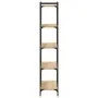 Bookcase with 5 shelves made of Sonoma oak engineered wood, measuring 80x30x154 cm. by , Bookcases and shelves - Ref: Foro24-...