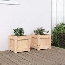 Outdoor planters 2 units solid pine wood by , Pots and planters - Ref: Foro24-837395, Price: 43,38 €, Discount: %