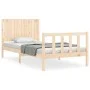 Bettgestell mit Massivholzkopfteil 100x200 cm von , Betten und Lattenroste - Ref: Foro24-3192936, Preis: 131,15 €, Rabatt: %