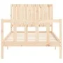 Bettgestell mit Massivholzkopfteil 100x200 cm von , Betten und Lattenroste - Ref: Foro24-3192936, Preis: 131,15 €, Rabatt: %