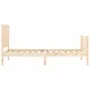 Bettgestell mit Massivholzkopfteil 100x200 cm von , Betten und Lattenroste - Ref: Foro24-3192936, Preis: 131,15 €, Rabatt: %