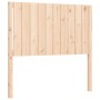 Bed frame with solid wood headboard 100x200 cm by , Beds and slatted bases - Ref: Foro24-3192936, Price: 133,32 €, Discount: %