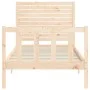 Estructura de cama individual con cabecero madera maciza de , Camas y somieres - Ref: Foro24-3193166, Precio: 97,74 €, Descue...