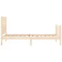 Estructura de cama individual con cabecero madera maciza de , Camas y somieres - Ref: Foro24-3193166, Precio: 97,74 €, Descue...