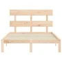 Bed frame with solid wood headboard 140x190 cm by , Beds and slatted bases - Ref: Foro24-3193511, Price: 116,63 €, Discount: %