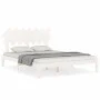 Estructura de cama con cabecero madera maciza blanco 140x200 cm de , Camas y somieres - Ref: Foro24-3193727, Precio: 142,95 €...