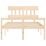 Doppelbett für Senioren mit Kopfteil aus Massivholz von , Betten und Lattenroste - Ref: Foro24-3195386, Preis: 133,27 €, Raba...