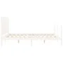 White solid wood bed frame with headboard 160x200 cm by , Beds and slatted bases - Ref: Foro24-3195037, Price: 175,07 €, Disc...