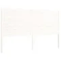 White solid wood bed frame with headboard 160x200 cm by , Beds and slatted bases - Ref: Foro24-3195037, Price: 175,07 €, Disc...