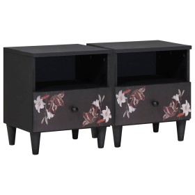 Mesita de Noche con cajón 2 pcs Marrón 40 x 33 x 46 cm en Mesitas de noche | Comprar online en Foro24