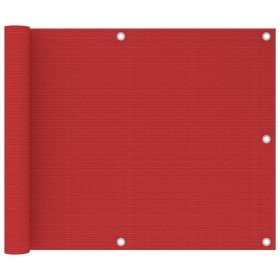 Toldo para balcón HDPE rojo 75x500 cm Toldo para balcón HDPE rojo 75x500 cm