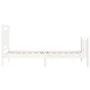 White solid wood bed frame with headboard 100x200 cm by , Beds and slatted bases - Ref: Foro24-3192157, Price: 145,79 €, Disc...