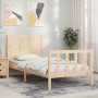 Einzelbettgestell mit Kopfteil aus Massivholz von , Betten und Lattenroste - Ref: Foro24-3192581, Preis: 106,26 €, Rabatt: %