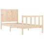Single bed frame with solid wood headboard by , Beds and slatted bases - Ref: Foro24-3192581, Price: 106,26 €, Discount: %