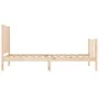 Single bed frame with solid wood headboard by , Beds and slatted bases - Ref: Foro24-3192581, Price: 103,18 €, Discount: %
