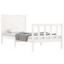 Estructura de cama con cabecero madera maciza blanco 100x200 cm de , Camas y somieres - Ref: Foro24-3192742, Precio: 144,79 €...